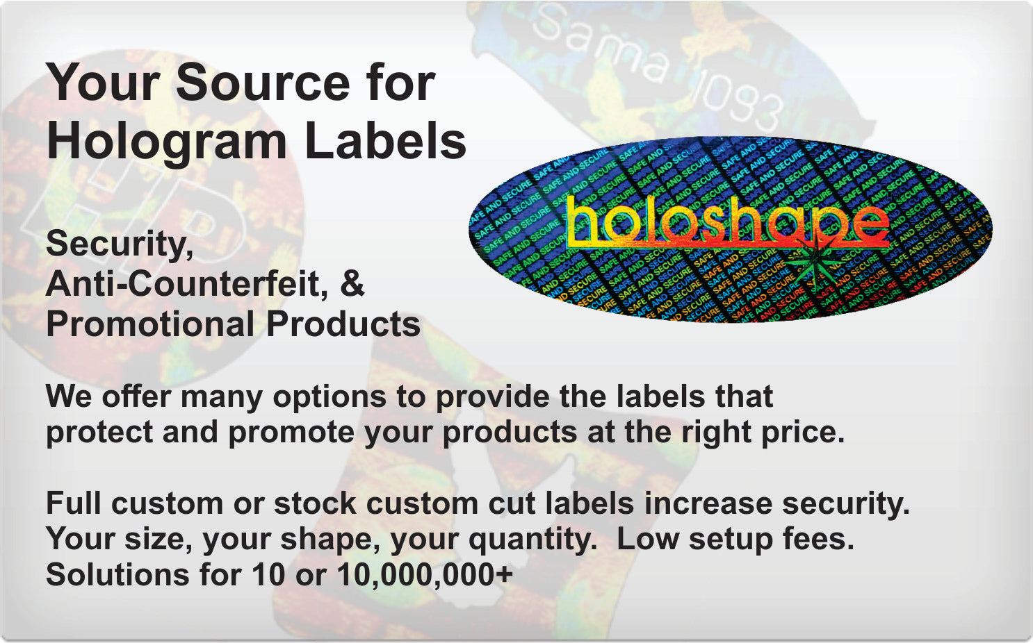 Your Source for Hologram Labels